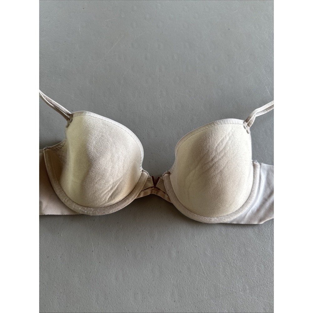 Victoria's Secret Women Bra 32D Beige Lined Demi Bra Underwire T-Shirt